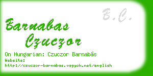 barnabas czuczor business card