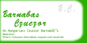 barnabas czuczor business card